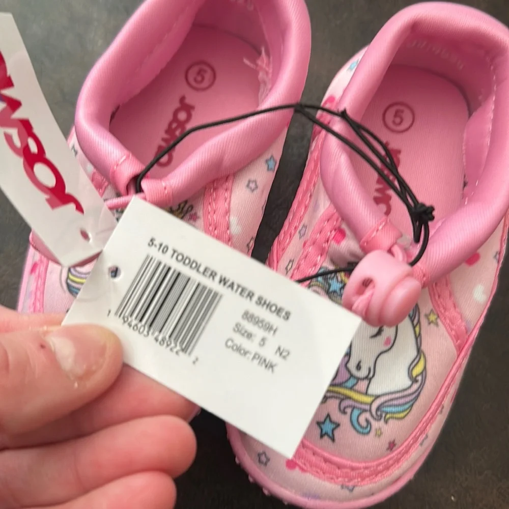 JOSMO PINK UNICORN WATER SHOES: NEW WITH TAGS: SIZE 5